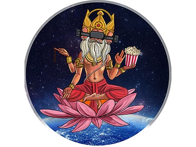 God Brahma Illustration book book illustration cute design education god illustration story story illustration