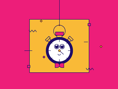 "Smart Watch" character face flat hustle illustration line art minimal shapes stopwatch technology watch