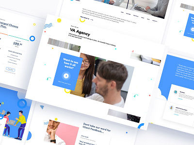 VA Agency Website agency colorful creative design gradient landing page minimal product uiux web website