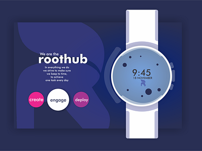 roothub time animation app branding design icon ios logo minimal ui ux vector website