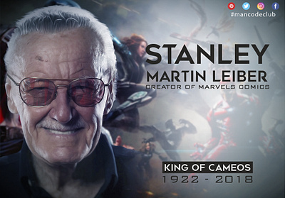 STANLEY MARTIN LEIBER art artist illustration photoshop stan lee typography