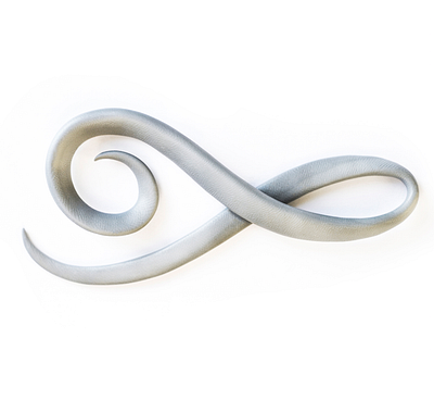Shining grey calligraphy design experiement illustration plasticine real3d