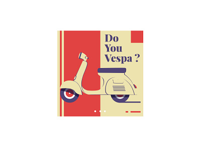 Vespa Scooter art design illustration mods poster retro scooter ui vector vespa vintage