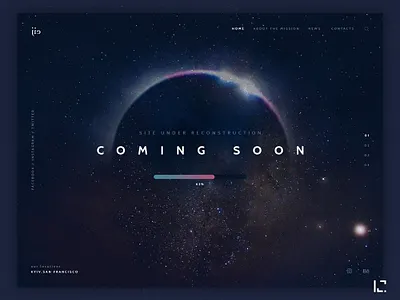 Coming Soon Page landingpage space uidesign uxdesign web