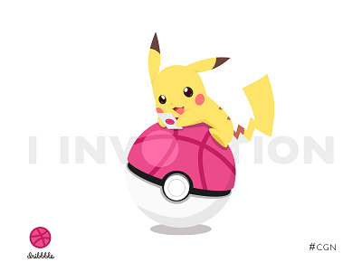 1 Invitation design dribbble icon illustration invitation pikachu pokemon sketch