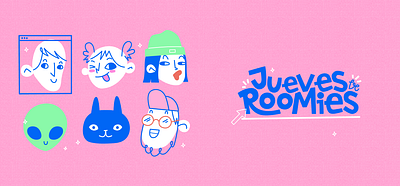 Characters character design friends girl illustration logo roomie roomies texture