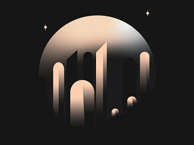 Space City dark design digital digital art flat illustration science sky space spooky star gazing star map stars vector web