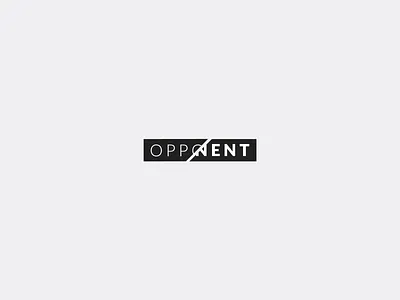 Opponent branding design flat logo typography