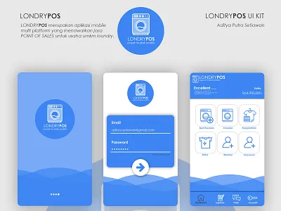 LondryPOS UI KIT app branding design flat ui ux