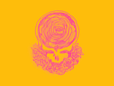 Steal Your Roses art design drawing grateful dead illustration steal your face stealie