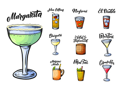 Cocktails cartoon cocktail cocktail bar design drawing hand draw hand drawn illustration lettering lettering art lettering artist motivation portfolio poster print skech typography vector vector art vector artwork