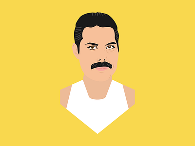 Freddie Mercury design freddie freddie mercury graphicdesign illustration illustrator ilustración ilustrador ilustration mercury queen vector vectors