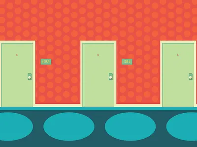 Room 624 door hallway hotelroom illustration illustrator pattern room vector