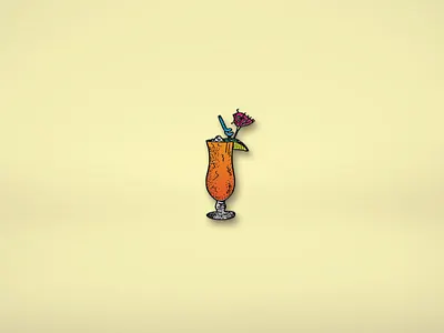 Hurricane Season cocktail cocktail menu drawing enamel pin graphic design icons illustration pin tiki