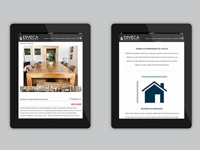 Website - Diveca Real State branding design interface minimal minimalism responsive type ui ux ux ui web webdesign website
