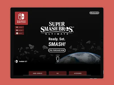 Landing Page! Super Smash Bros Ultimate - Day 003 003 branding creative dailyinspiration dailyui design digitaldesign identity inspiration interface logo minimal mobile mobiledesign nintendo sketchapp typography ui userexperience ux
