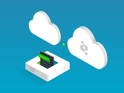 File > Cloud cloud gradient illustration isometric