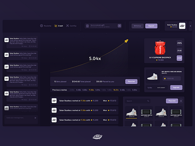 Crash game mode ui ux web