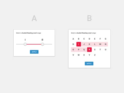 Range Selectors design filter options range selectors simple ui visual design