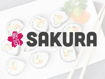 Thirty Day Logo Challenge #18 - Sakura 18 branding colorful day18 design flat icon illustration lettering logo pink sakura sushi thirty day logo challenge thirtylogos type typography vector