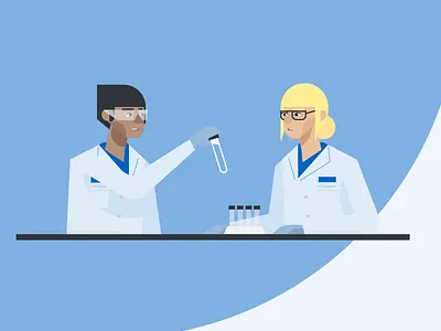 Two Scientists illustration