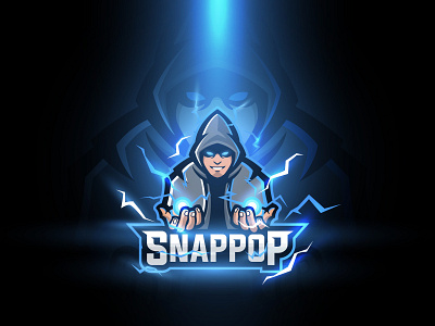 Snappop Logo blue character electric esports hiphop hoodie logo thunder