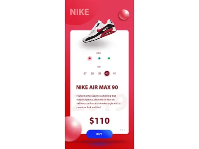Nike app ui