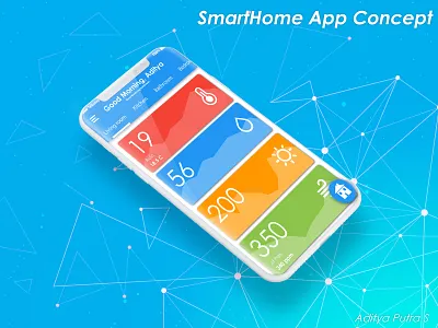 Smarthome App UI Concept app design flat ui ux vector