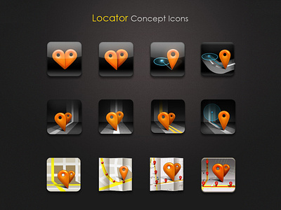 Locator Icon app app concept gps icon locator map marker ui