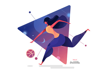 Hello dribbble first shot hello dribbble illustration invites ui 图标 插画 设计