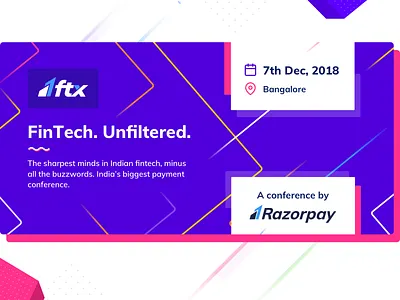 FTX - A conference by Razorpay banking branding conference events finance fintech logo pattern payment product ui ux website