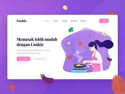 Hero Illustration for Cooking cook cooking eat food header illustration kitchen recipe