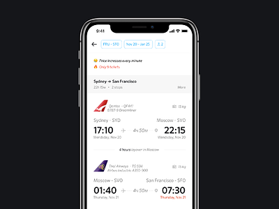 Flight Details app booking design details page flight app flight details ios ui