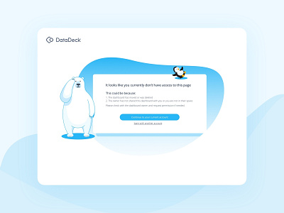 404 Page For Datadeck bear branding cartoon design illustration ui web