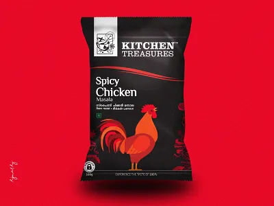 Re-brand package design for Kitchen Treasures advertising agency ajmalaj branddsign branding chicken concept design designer graphic design kitchentreasures masala packaging packagingdesign rebranding spicy