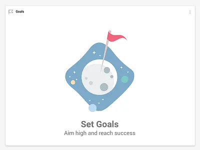 Goals empty state illustration ui