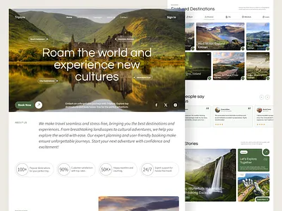 Triplore - Travel Website Landing Page 2025 designer graphic design landingpage landingpagedesign responsivedesign travel travel webdesign travellandingpagedesign travelwebsitedesign ui uiux uiuxdesigner ux webdedign website website design