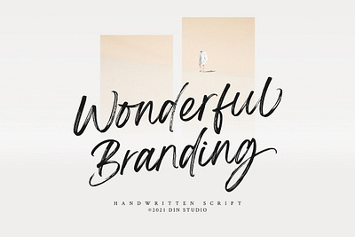 Wonderful Branding Font abc alphabet art calligraphy design drawn font graphic hand handwritten letter lettering modern style symbol text type typography vector wonderful branding font