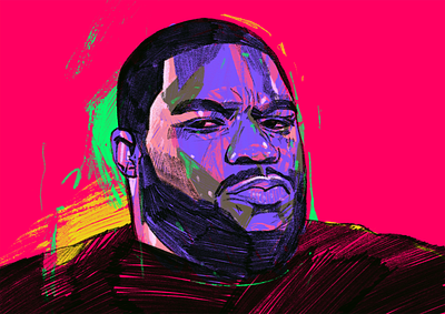 Killer Mike acid colors portrait acid portrait character cool portrait illustrated portrait illustration illustrator killer mike people portrait portrait illustration procreate rap rap is cool rapper rapper portrait run the jewels