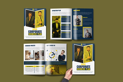 Business Proposal/Catalog/Brochure or Magazine Design 8 page a4 annual report booklet branding brochure business identity case study catalog cover page dark blue flyer identity magazine marketing pitch plan print product catalog proposal