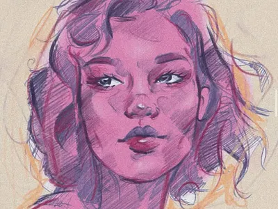 Portrait design graphic design illustration procreate vector