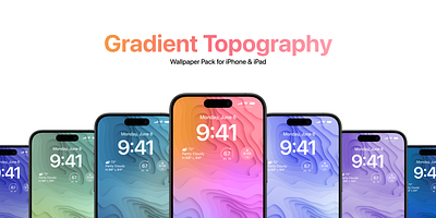 Gradient Topography Wallpaper Pack 3d background branding design desktop wallpaper gradient gradient wallpaper gradients graphic design illustration iphone iphone wallpaper mobile wallpaper topography wallpaper wallpaper background