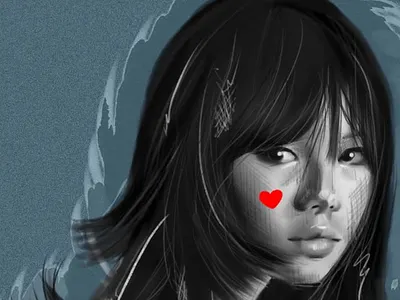 Procreate illustration portrait procrate vector