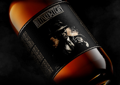 Dillinger Legacy alchol black bottle classic dark gin graphic design inspiration label mafia mobster old packaging rum scotch stylish typography whiskey