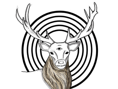 Oh Deer! animals deer digital illustration illustration lineart sketch