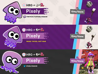 Splatoon 2 Team Banners for HRG banner hrg illustration nintendo nintendo switch pattern social media splatoon 2