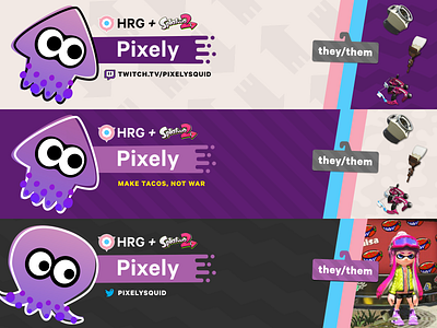 Splatoon 2 Team Banners for HRG banner hrg illustration nintendo nintendo switch pattern social media splatoon 2
