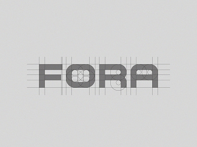 Fora brand branding grid identity logo logomark logotype minimal typography wordmark