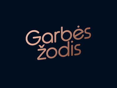 Garbės žodis design lithuania logo plugas typography