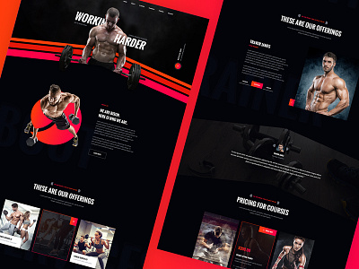 Bison - Fitness Landing page Concept 2018 color design fitness gradient gym landing ui ux design